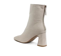 London Rag Dimri Square Toe Microfiber Ankle Boots