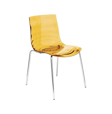 LeisureMod Astor Water Ripple Design Dining Chair