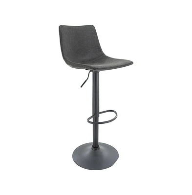 LeisureMod Tilbury Modern Adjustable Bar Stool With Footrest & 360-Degree Swivel