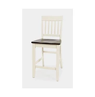 Jofran Decatur Lane Farmhouse Solid Wood Counter Stool (Set of 2