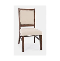 Jofran Fairview Transitional Solid Wood Upholstered Side Chair (Set of 2)