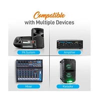 Pyle Wireless Belt-Pack Microphone System with 2 Headsets, 2 Lavalier Mics, Usb Powered Receiver