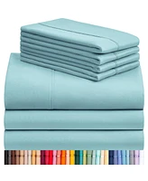 LuxClub Split King Sheet Set Silky Soft Wrinkle Free Hotel Bedding