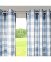 Awesome Home Wonderland Check Outdoor Curtain Uv Protected Privacy Panel, 52"x96"