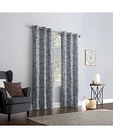 No. 918 Kenji Medallion Draft Shield Fleece Insulated Room Darkening Grommet Curtain Panel