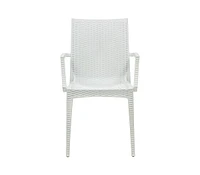 LeisureMod Weave Mace Indoor/Outdoor Chair (With Arms