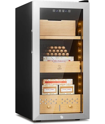 Miuguyo 50L Electric Humidor, Cigar Humidor for 400 Cigars, Cooling, Heating and Humidity Control