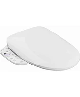 Lalahoo Electric Bidet Toilet Seat with Side Panel, Elongated Heated Toilet Seat