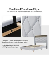Hulala Home Dimas Modern 59.5" Bed with Storage Compartments