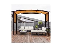 Slickblue 12 ft x 9 ft Steel Outdoor Pergola Gazebo Canopy Sun Shelter