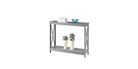 Slickblue Wood Console Sofa Table with Bottom Storage Shelf for Living Room Organization