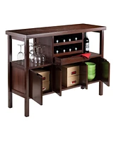 Slickblue Sideboard Buffet Table Wine Rack in Wood Finish