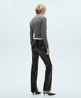 Mango Women's Leather-Effect Skinny Pants