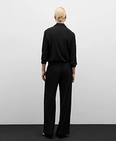 Mango Women's Pleat Straight Trousers