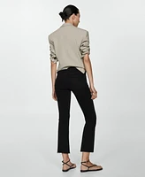 Mango Women's Sienna Flare Crop Jeans