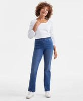 Style & Co Women's Mid-Rise Straight Pull-On Jeans, Exclusively at Macy's