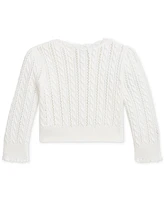 Polo Ralph Lauren Baby Girls Cotton Pointelle Cable-Knit Cardigan