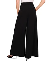 CeCe Women's Belted High-Waisted Super-Wide-Leg Pants