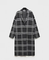 Mango Women's Checked Knitted Coat