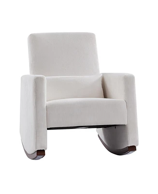 Hulala Home Tom Modern Rocking Chair with Solid Wood