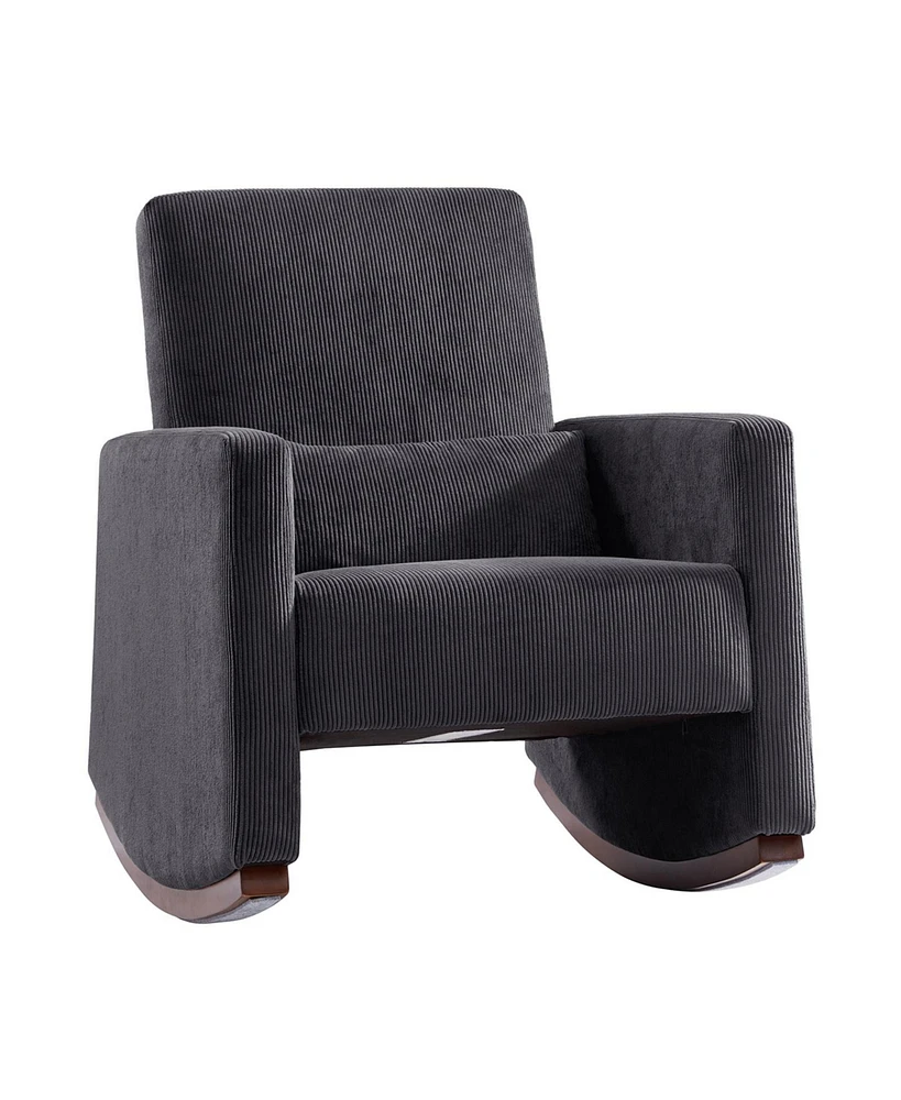 Hulala Home Tom Modern Rocking Chair with Solid Wood
