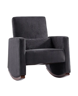 Hulala Home Tom Modern Rocking Chair with Solid Wood
