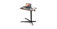 Slickblue Adjustable Mobile Standing Desk Large Tv Tray Table with Lockable Wheels