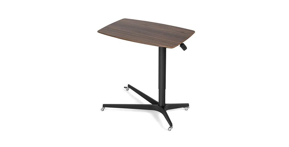 Slickblue Adjustable Mobile Standing Desk Large Tv Tray Table with Lockable Wheels