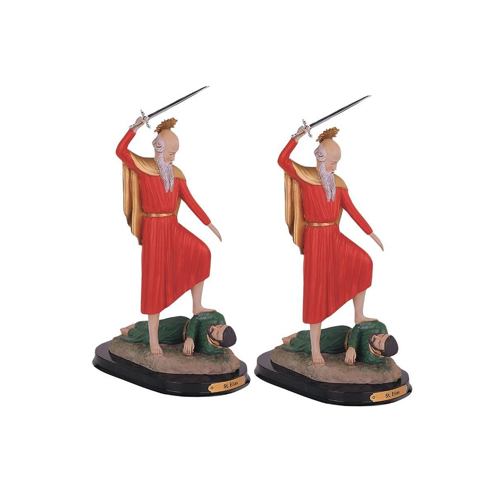 Fc Design "2-pc Set" 12"H Saint Elias Statue Holy Figurine Statue Ornament Home Room Office Decor and Perfect Ideas for Housewarming, Holidays and Bir