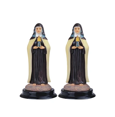 Fc Design 2-pc Set" 5"H Saint Clare Statue St. Clare of Assisi Holy Figurine Statue Ornament Home Room Office Decor and Perfect Ideas for Housewarming