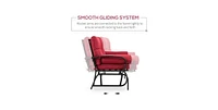 Slickblue Steel Outdoor Garden Patio Rocking Glider Chair Loveseat