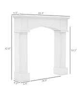 Homcom Modern Fireplace Mantel, Fireplace Surround for Fireplaces,