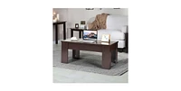 Slickblue Farmhouse Lift-Top Coffee Table with Laptop Desk for Living Room Storage and Work Space