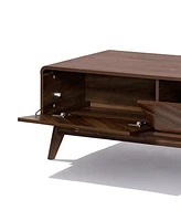 LuxenHome Columbia Engineered Wood Coffee Table with Storage