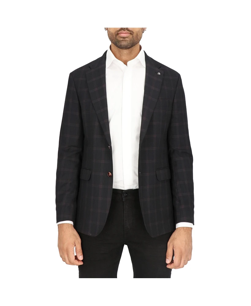 Scotch & Soda Men's Black/Burgundy Sports Coat