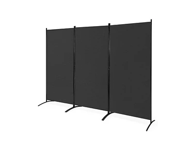 Slickblue 3-Panel Room Divider Screen with Steel Base and Heavy Duty Hinges