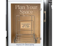 Pull Out Trash Can for Under Cabinet, Adjustable with Chrome Finish 13 x 21 In - Trash Can Not Included