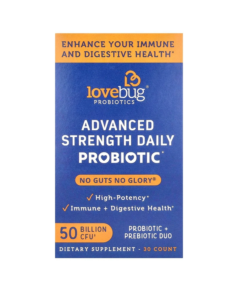 LoveBug Probiotics Advanced Strength Daily Probiotic 50 Billion Cfu