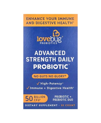 LoveBug Probiotics Advanced Strength Daily Probiotic 50 Billion Cfu