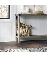 Slickblue Industrial Farmhouse Entryway Table / Console Wood Finish