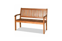 Slickblue FarmHome Slatted 2 Seater Garden Eucalyptus Bench