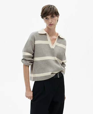 Mango Women's Polo Neck Knitted Sweater