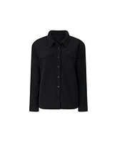 Heat Holders Women's Jacqueline Long Sleeve Solid Shirt Jacket