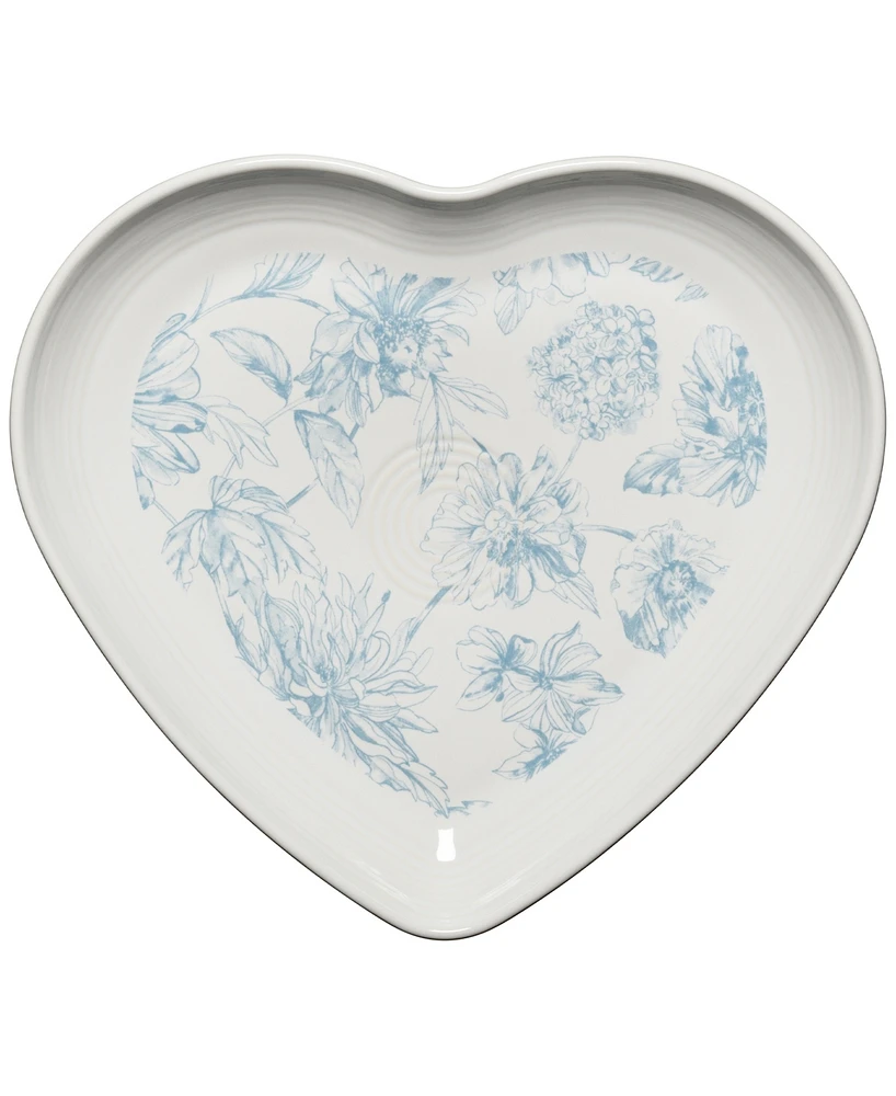 Fiesta Botanical Floral Heart Shaped Plate 9"