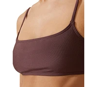 Cotton On Women's Straight-Neck Crop Bikini Top