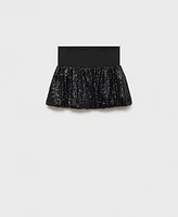 Mango Women's Sequin Balloon Mini-Skirt