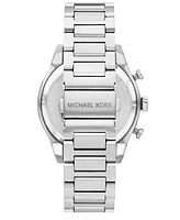 Michael Kors Men's Panorama Chronograph Silver-Tone Stainless Steel Watch, 44mm