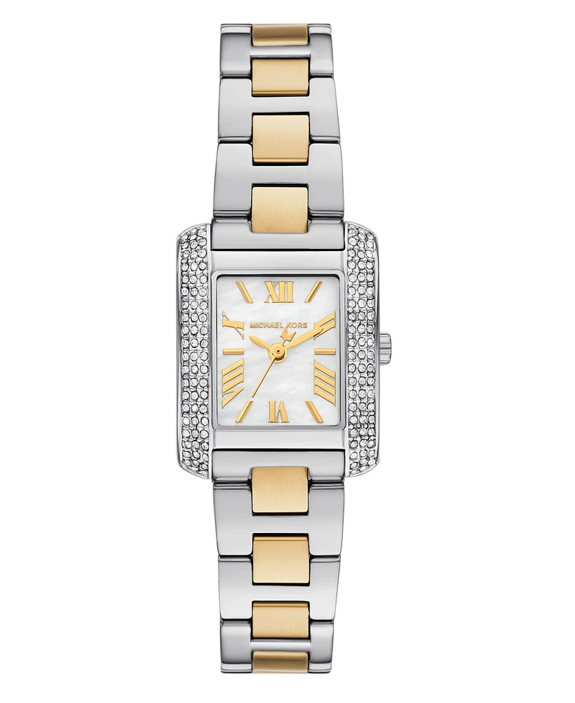 Michael Kors Women's Emery Three-Hand Two-Tone Stainless Steel Watch, 22x28mm