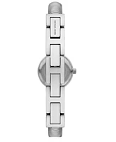 Michael Kors Women's Gramercy Two-Hand Silver-Tone Stainless Steel Watch, 21mm