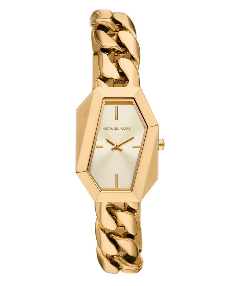 Michael Kors Women's Suri Two-Hand Gold-Tone Stainless Steel Watch, 24x33mm